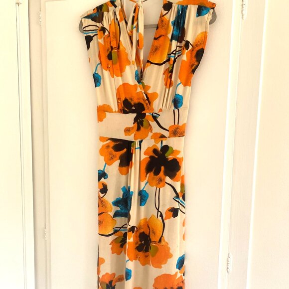 Matrushka Orange Flower Dress SMALL - Picture 2 of 3